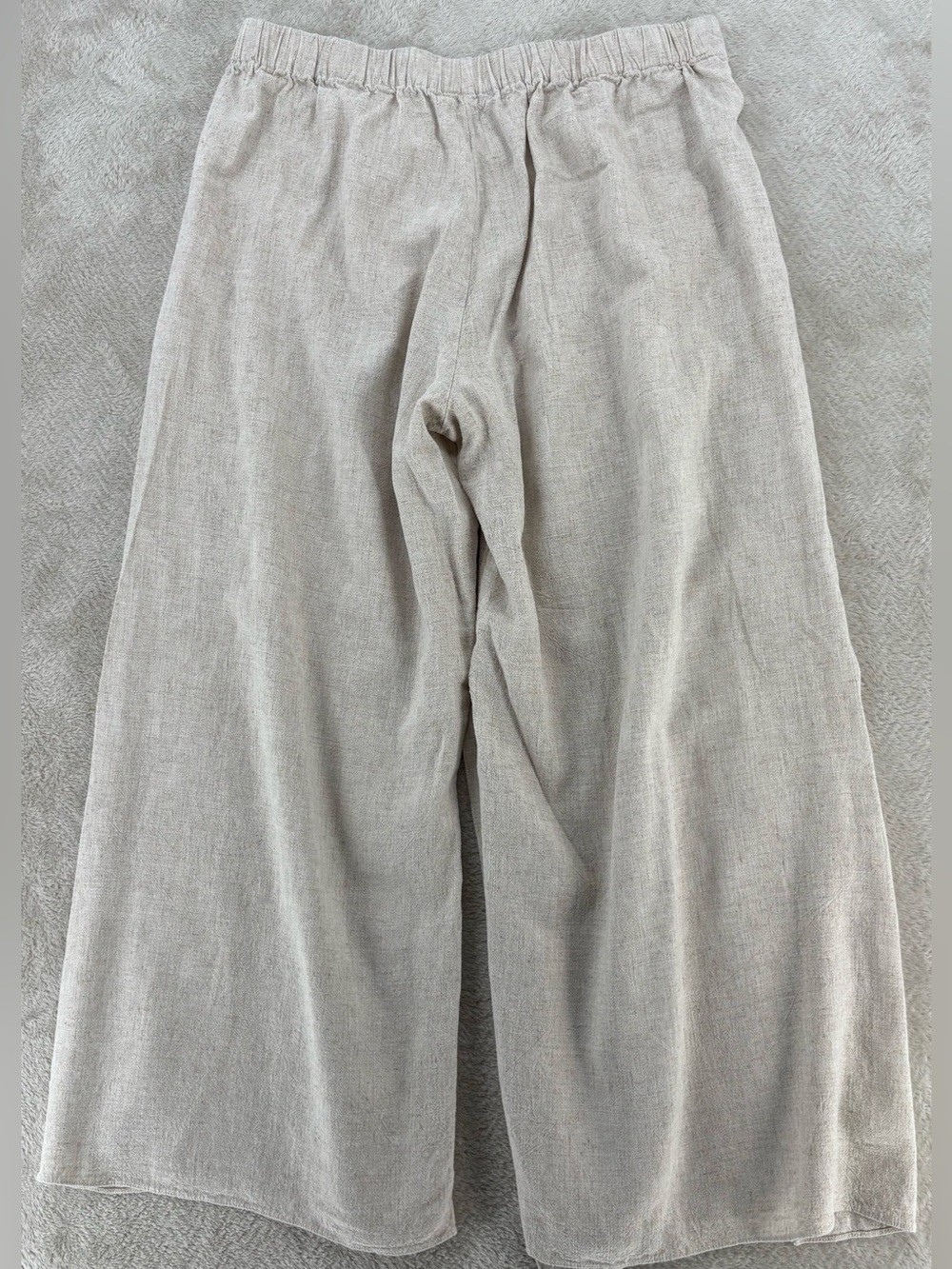 DREW by Anthropologie Connie flax faux wrap wide leg pants, Sand color - Picture 2 of 8